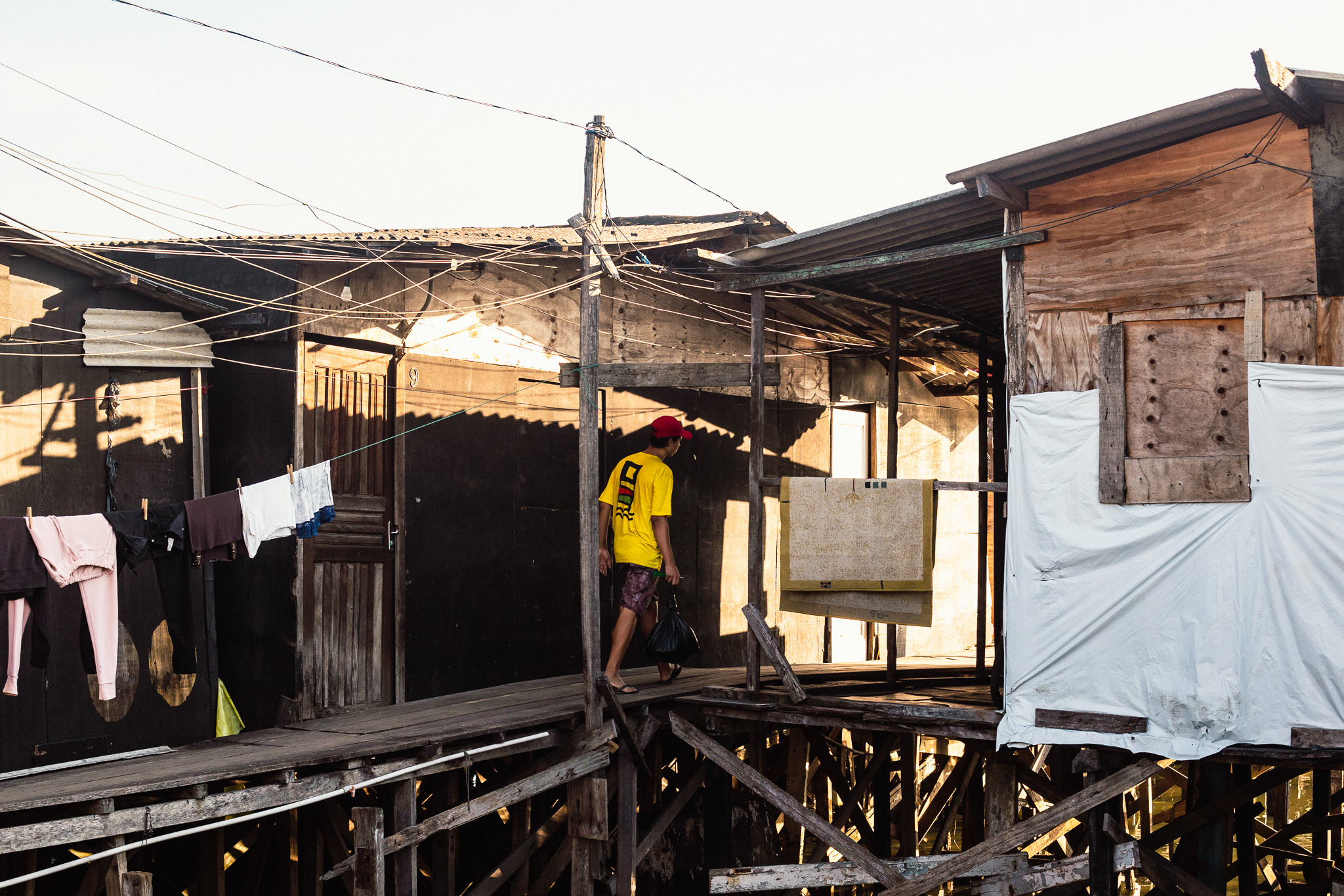 Comunidade de palafitas em Santos